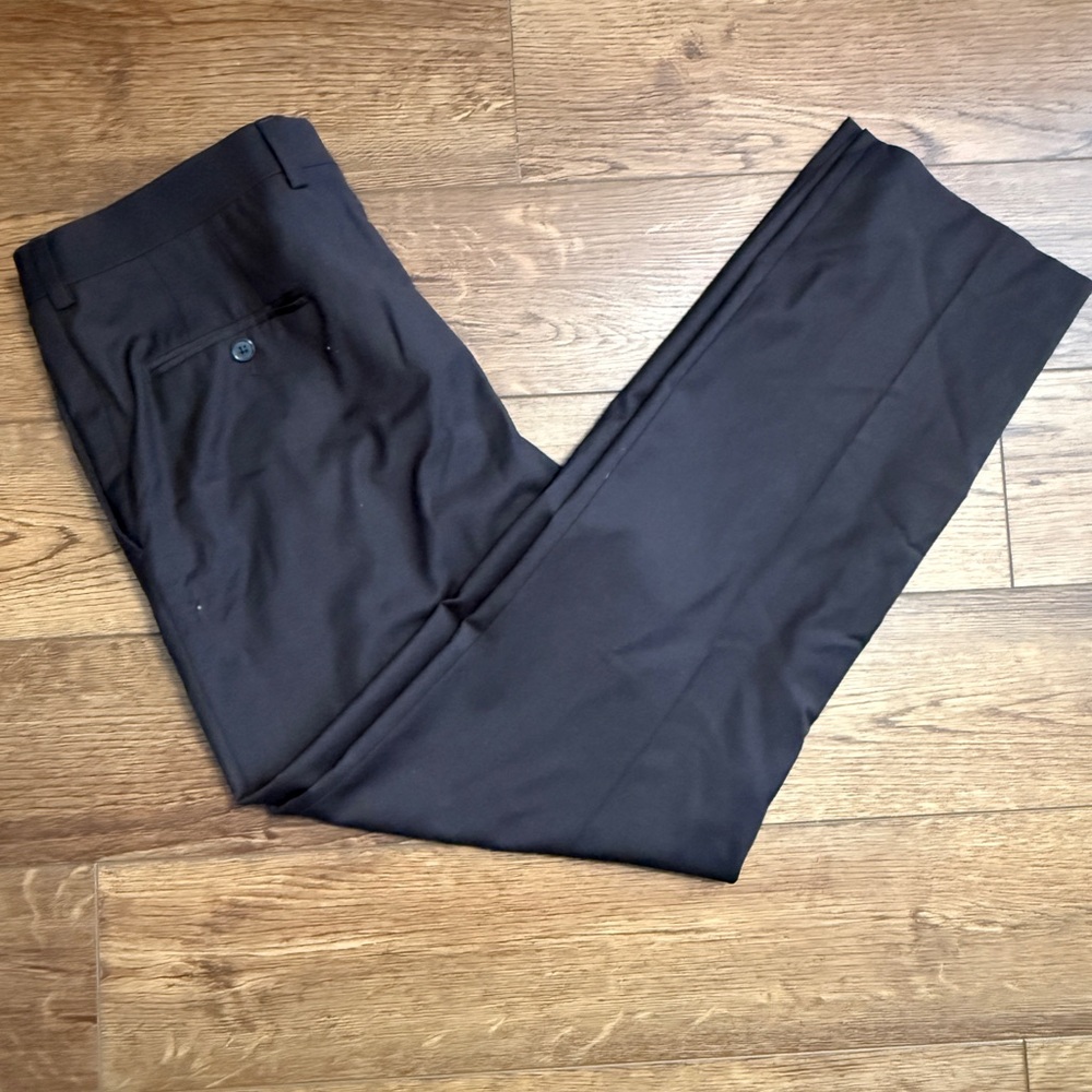 Riviera by Jack Victor Men's Brown Traveler 36R Flex Dress Pants - Picture 8 of 12